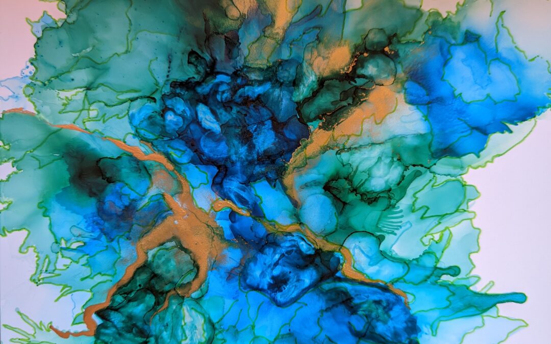 “Abstract Alcohol Ink Workshop with Rosellyn Grohol, September”