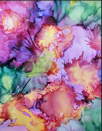 Abstract Alcohol Ink Workshop with Rosellyn Grohol July 16, 2023